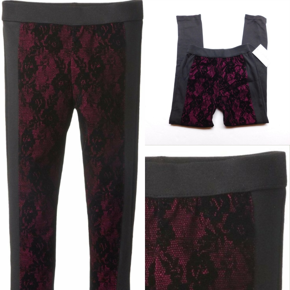 Ponte Leggings‎ Pants KC Parker Floral Flocked Knit